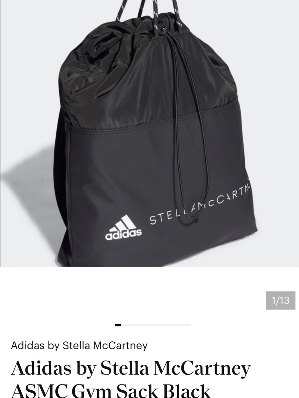 Adidas by Stella McCartney ASMC Black Gym Sack